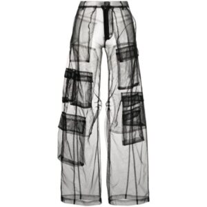 sheer cargo illusion pants