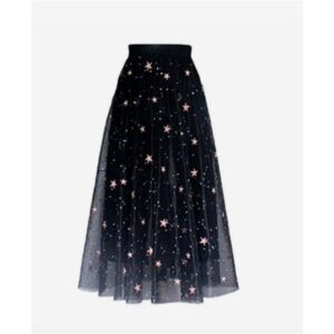 starry night mesh maxi skirt
