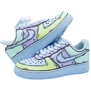 cartoon inspired pastel sneakers