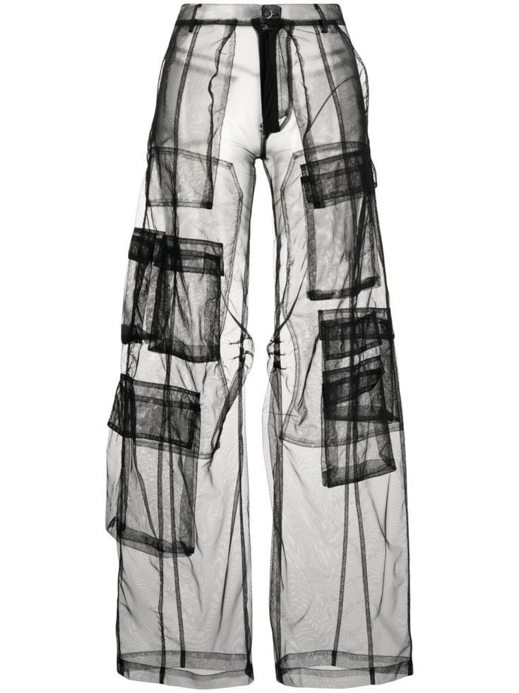 tulle cargo trousers